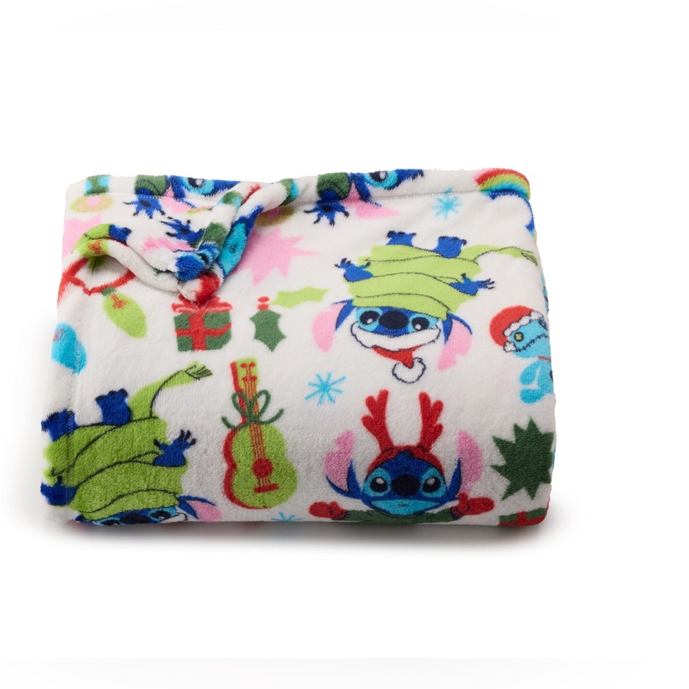 The Big One Disney Holiday Stitch Oversized Plush Throw 5ft x 6ft - 60” X 72”